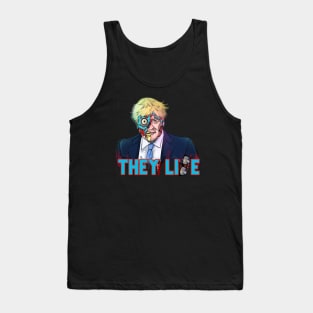 They Lie Obey Boris Political Zombie Alien Tank Top